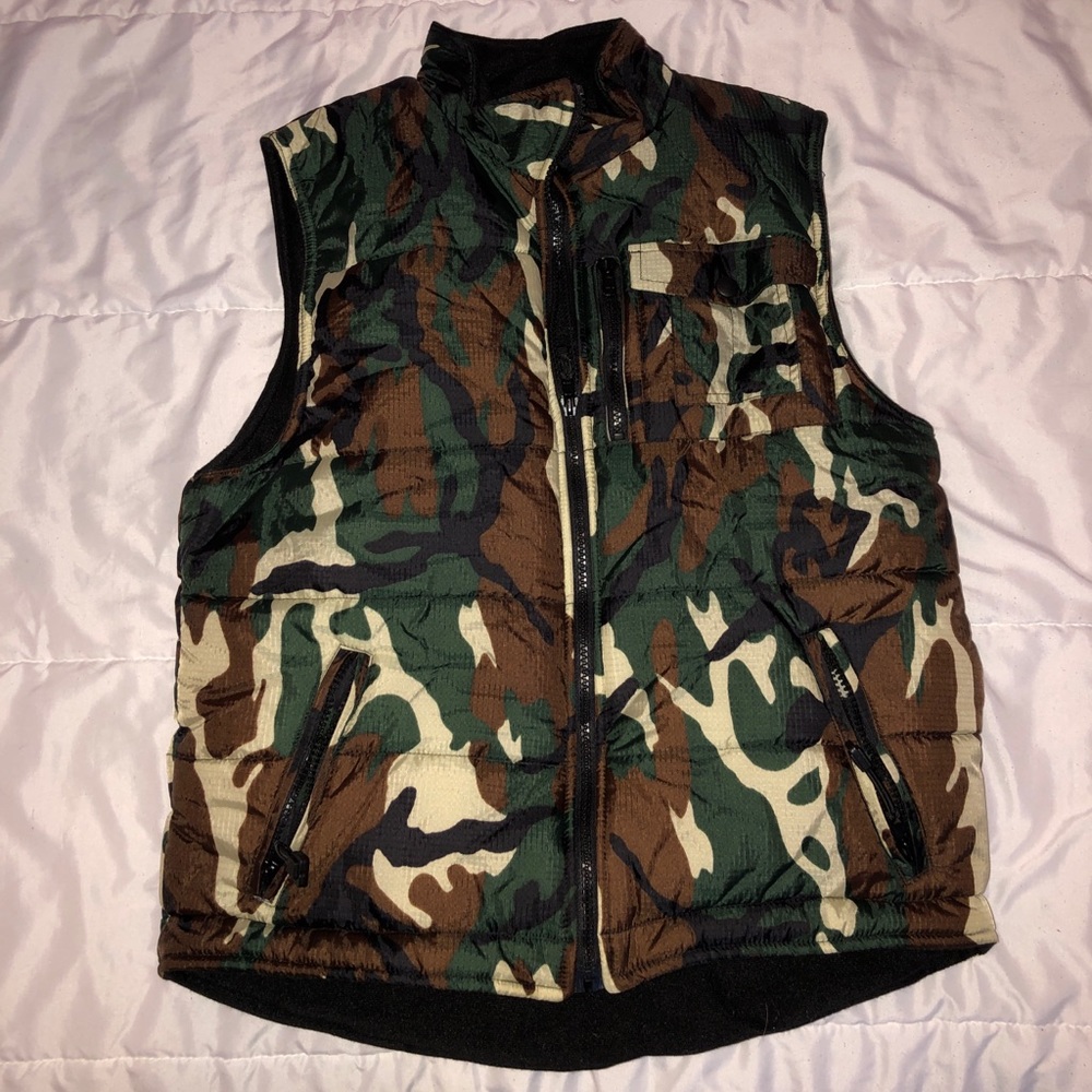 Green camo / camouflage vest